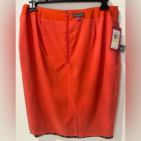 Vince Camuto Bright & Light Weight Border Print Pencil Skirt sz2 - Picture 5 of 12